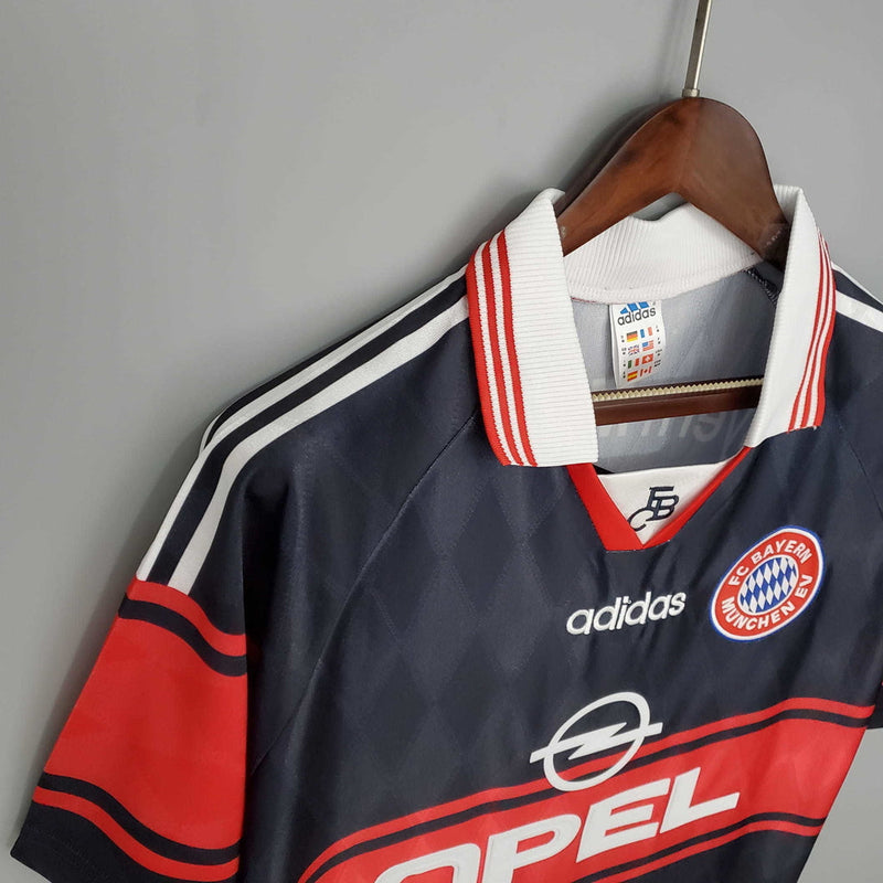 Camisa Bayern Retrô 1997/1999 Preta e Vermelha - Adidas