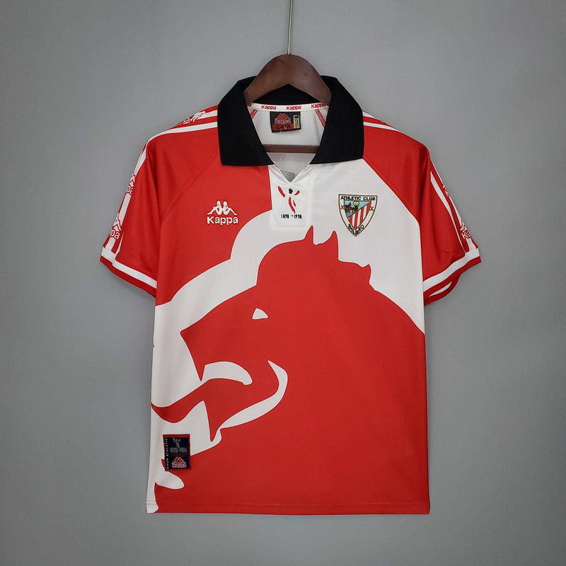 Camisa Athletic Bilbão Retrô 1997/1998 Vermelha e Branca - Kappa