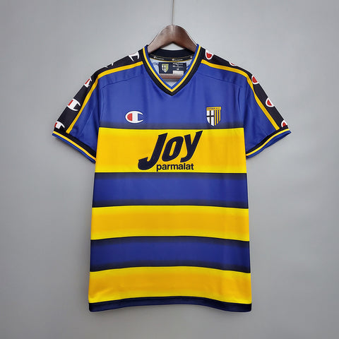 Camisa Parma Retrô 2001/2002 Azul e Amarela - Champion